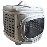 Collapsable Pet Carrier with Hard Cover - Dog & Cat Travel Kennel with Hard Top and Hard Floor for Most Cats, Small Dogs & Puppiesby Pet Magasin