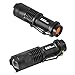 LED Flashlight, AMASKY 2X Cree Mini LED Flashlights Torch,7W Adjustable Focus,Super Bright 500 Lumen,Skid-proof & Splashproof Design (7w Flashlight)