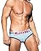 Croota Mens Underwear, Low-Rise Bikini, Brief, Satin Accented Waistband, AB01M Sky Blue
