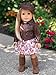 DreamWorld Collections - Urban Explorer - Clothes Fits 18 Inch Doll - Brown Motorcycle Jacket with Paperboy Hat, Dress and Boots - (Doll not Included)