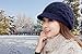 HINDAWI Womens Winter Hat Warm Knit Wool Ski Snow Caps with Visor Navy