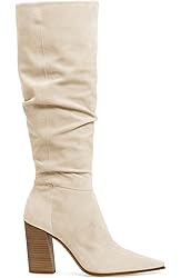 PiePieBuy Womens Faux Suede Knee High Boots Pointed