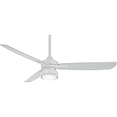 MINKA-AIRE F727-WHF Rudolph 52" 3-Blade Ceiling Fan in Flat White Finish with Flat White Blades