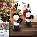 Gift Boutique Christmas Wine Bottle Cover Hugger Holder 3 Pack Santa Snowman and Reindeer Design for Home & Kitchen Holiday Party Table Decorations Gift Wrapping Supplies Accessories