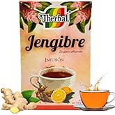 Therbal Jengibre (Ginger) Herbal Tea – 25 Tea Bags – With Black Tea, Palo Brasil, and Orange Flavor – Natural Infusion Blend | Natural pleasantly spicy | healthy digestion