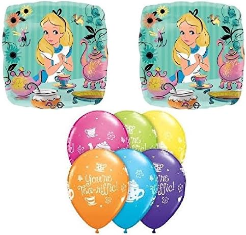 LoonBalloon TEAPOT Tea Party TEA-riffic Alice in Wonderland Party (8) Mylar & Latex BALLOONS