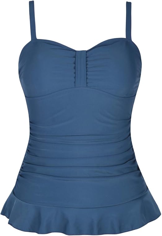 side ruched tankini top