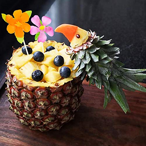 BOSHENG Lot of 144 Cute Flower Snack Cocktail Food Picks Appetizer Bamboo Sticks - Thumbnail 2