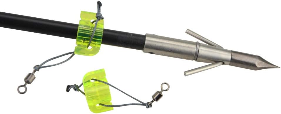 AMEYXGS 12pcs Bowfishing Safety Slide Archery Fishing Slider for Diameter 8mm Arrow Shaft Outdoor Hunting Shooting (Yellow) : Sports & Outdoors