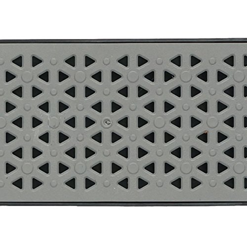 2m Entwässerungsrinne für modulares System A15 98mm, komplett Stegrost Kunststoff, Grau Decor – Bild 4