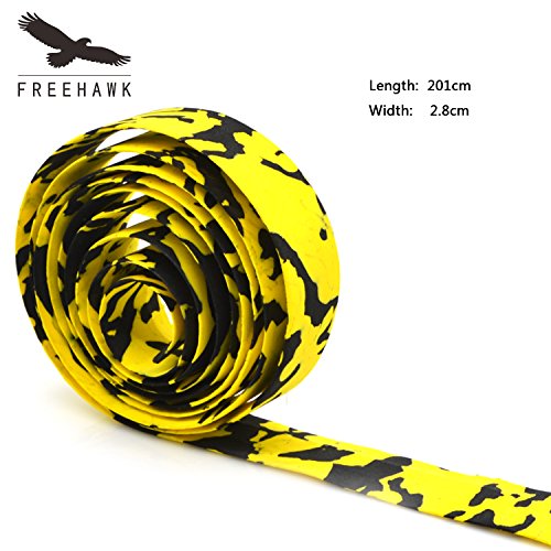 PiscatorZone Anti Skid Sponge Belt Bicycle Bar Tape Camouflage Sponge Handle Strap Mountain Bike Bandage Bicycle Accessories (Yellow Camouflage) - Thumbnail 4