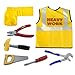 TopTie Engineer Worker Role Play Costumes Set with Tools, 3-8 Years-Yellow-S