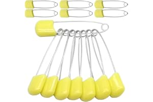 YOSAWA 50Pcs 2.2" Plastic Head Nappy Safety Pins