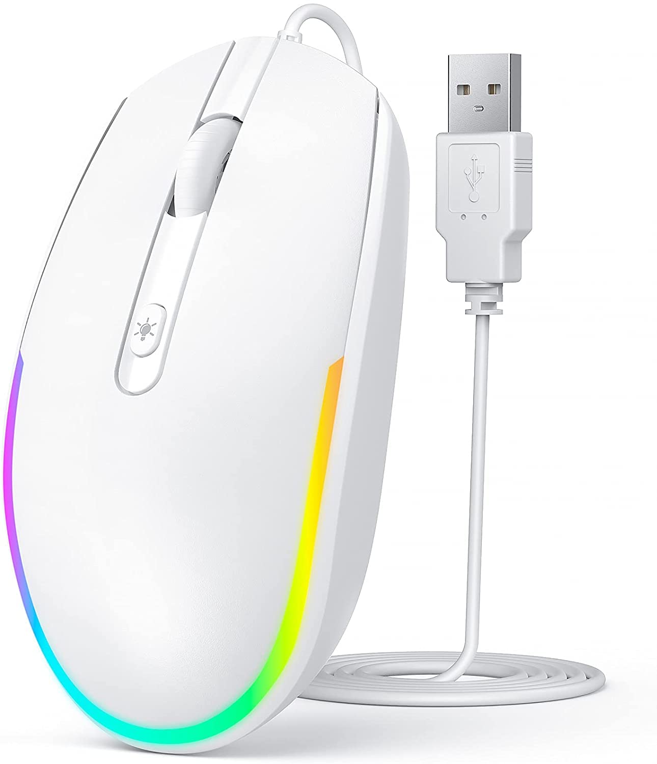Seenda Wired Mouse, LED RGB Ba...