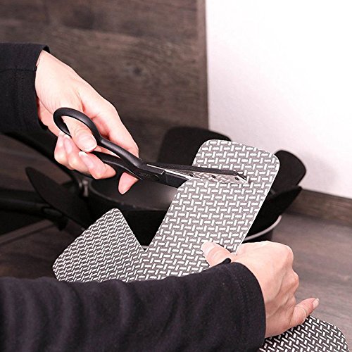 Cookware Guards, Dayree Pot and Pan Protectors Washable Soft Fibers Antiskid Cookware Protector Set of 12, 3 Sizes, 4PCS Per with 6Pcs Free Coasters