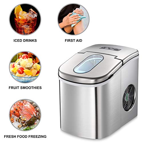 image for Joy Pebble Countertop Ice Maker Machine, 9 Cubes Ready in 6-8 Minutes,