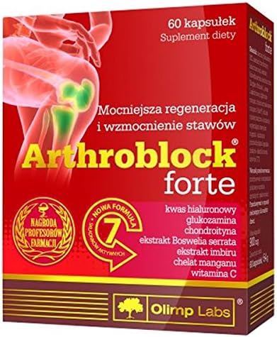 Arthroblock Forte 60 caps Olimp, Healthy Joints, Reduce Physical Stress, Extract of Ginger Root