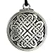 Pewter Celtic Love Knot Necklace - Woven Heart Pendant (1.25