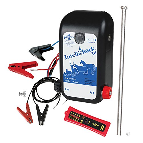 Premier 1 IntelliShock 10 Fence Energizer, Battery Kit, 1.0 Joule