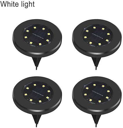 Sue-Supply 4 Stück weiß/warmweiß - LED Solar Rasenlampe IP65