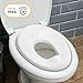 Potty Training Seat for Boys and Girls - Toddler Toilet Seat - Portable Travel Potty Seat - Toilet Training Seat Adapter - Potty Trainer for Kids - Baby Potty Ring Toilet Trainer by Oxlay. White/Gray