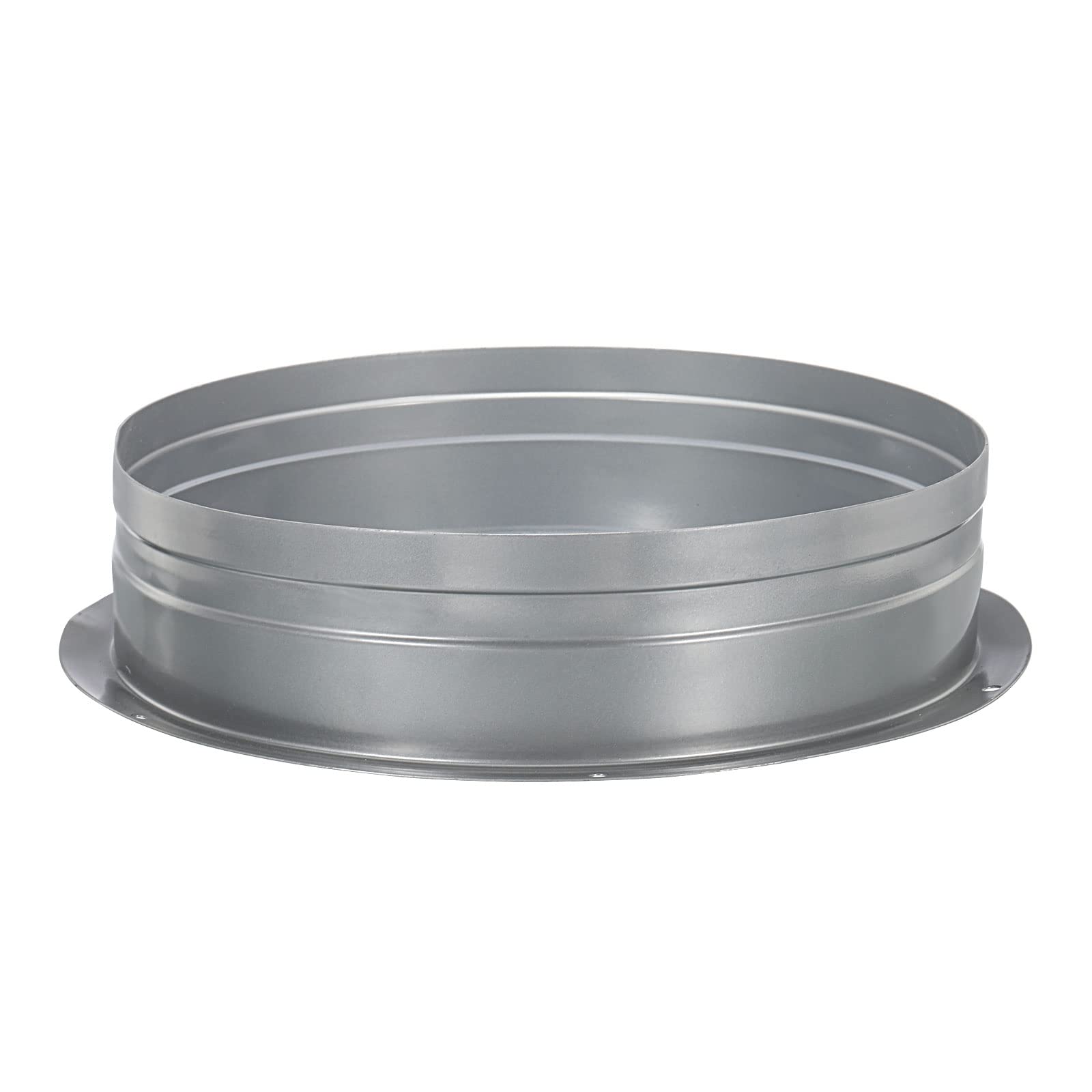 PATIKIL 10 Inch Duct Connector Flange, Metal Straight Pipe Exhaust Hose Flange for Heating Cooling Ventilation HVAC System — image 1