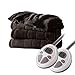 Sunbeam Velvet Plush Electric Heated Blanket King Size - Walnut