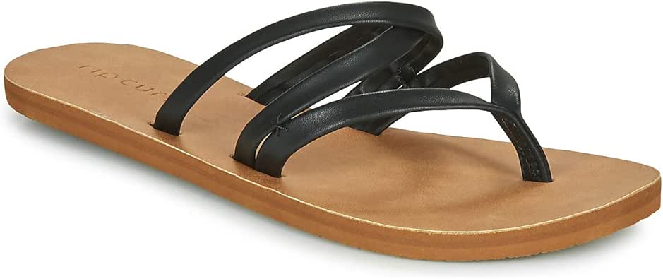 Amazon.com | Rip Curl Cara Flip Flops Women Black Flip Flops Shoes | Flip-Flops