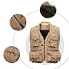 Isafish-Fly-Fishing-Vest-Mens-Multifunction-Pockets-Waistcoat-Jacket-Mesh-Breathable-Quick-Dry-Travels-Sports-Outdoor-Vest-L-Khaki