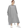 izzycka Hair Cutting Cape for Adults-Nylon Waterproof Large Salon Capes for Hair Stylit-Grey Barber Cape-with Adjustable Snap Closure-56 x 64inch Hair Color Cape - Professional Hairstylist & Home Use