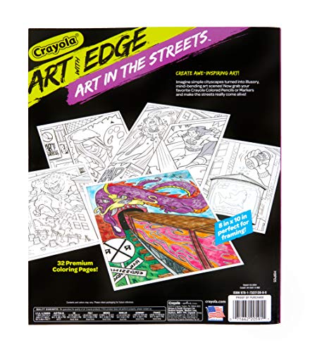 Crayola Art with Edge Coloring Book, Art in The Streets, 32pgs, Gift ...