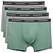 DAVID ARCHY Men's 4 Pack Underwear Ultra Soft Comfy Breathable Bamboo Rayon Trunks No Fly (M, Green/Gray)