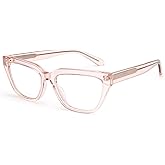 Dollger Blue Light Blocking Glasses For Woman Men Rectangle Cat Eye Computer BlueLight Glasses Clear Lens Non-Prescription