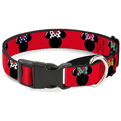 Buckle-Down Dog Collar Martingale Minnie Mouse Silhouette Red Black Polka Dot 1…