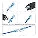 haisstronica 200PCS Blue Heat Shrink Spade Connectors,AWG 16-14 Heat Shrink Spade Terminlas Kit, Speaker Wire Connector, Male and Female Electrical Quick Disconnect Wire Connectors