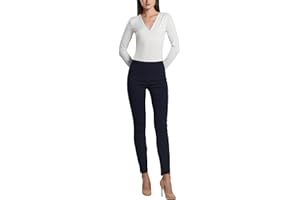SANDY & SID Womens Pants Skinny Leggings Slim Fit Mid Rise Stretch Ankle Length Trousers Work Slacks Casual Wear