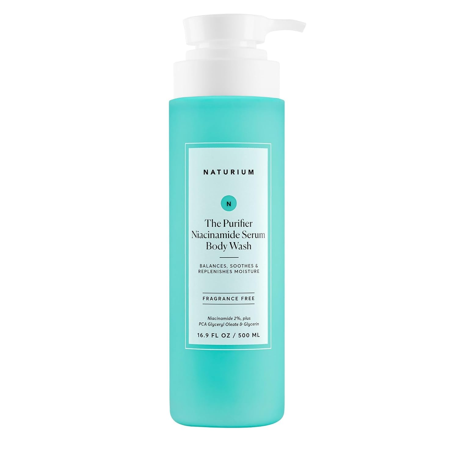 Naturium The Purifier Niacinamide Serum Body Wash, Gentle Cleanser | 16.9 FL OX / 500 ML