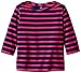 Scout + Ro Girls' Striped Three-Quarter Sleeve Boat-Neck Tunic Top