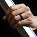 Ubearkk Silicone Wedding Ring, Silicone Wedding Band 7 Pack for Men and Women Esigned for Comfort, Fitness, Exercise, Weight Lifting/Training, Running, Rubber Rings Band (Size 7)