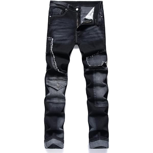 CRTGW Jeans Para Hombre Jeans De Pierna Ancha Para Hombre (color: Lavado Ligero, Talla: 4XL