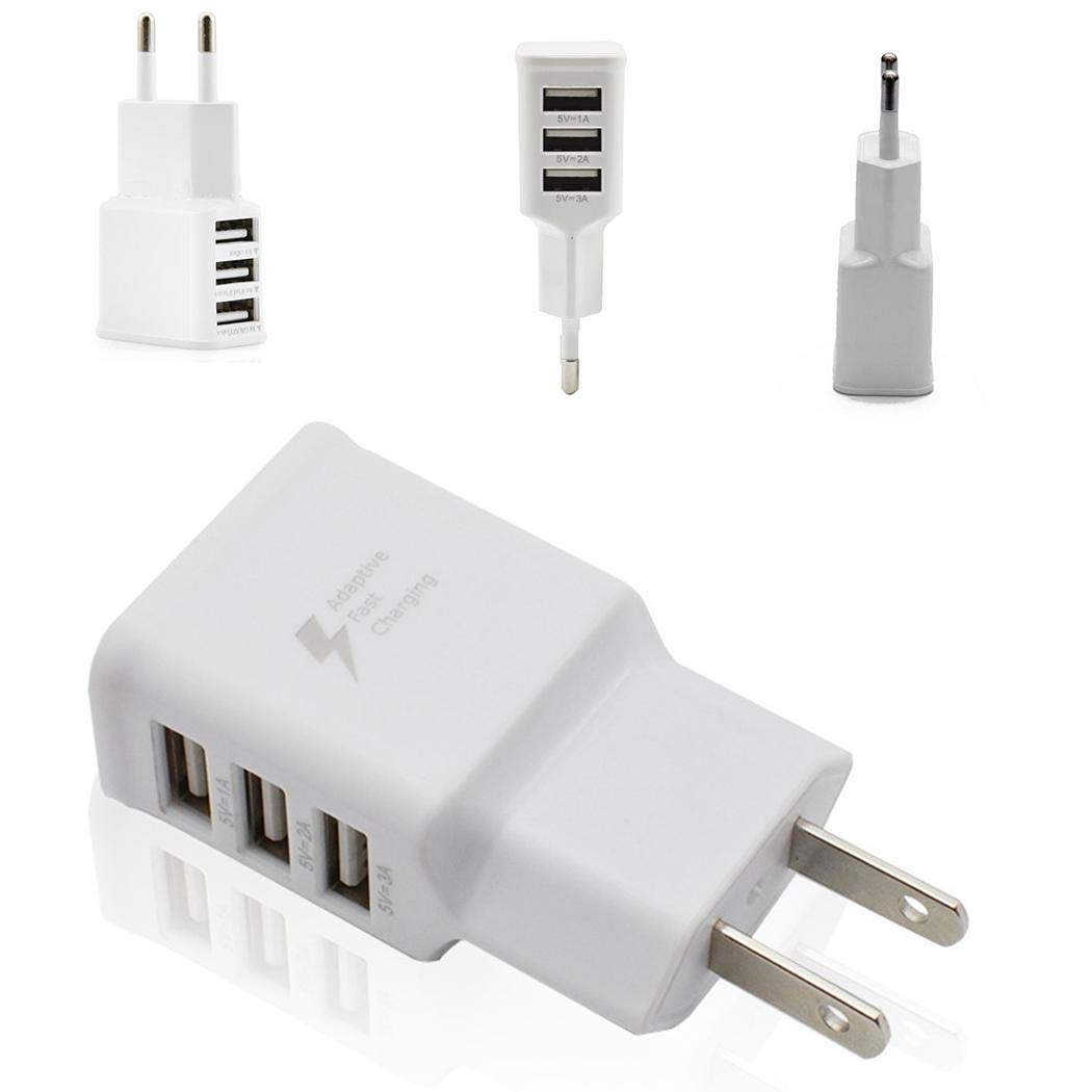 Banlany 3 USB Ports Fast Wall Charger Travel US Plug Power Adapter for Mobile Phone Wall Chargers