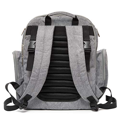 Baby Diaper Bag Backpack with Changing Pad - Waterproof Maternity Bag Organizer for Mom or Dad - Large Capacity Tote Stylish and Durable for Men and Women -Grey