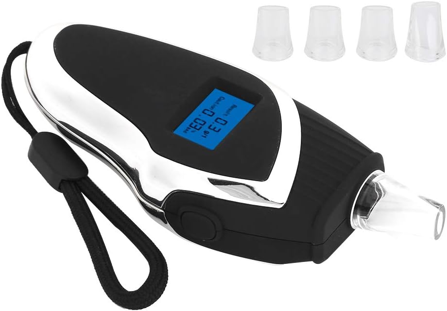 Drunk Analyzer, Display Results After 10 Seconds Hand‑held Blowing Design Breathalyzer Tester, for Couple Dating