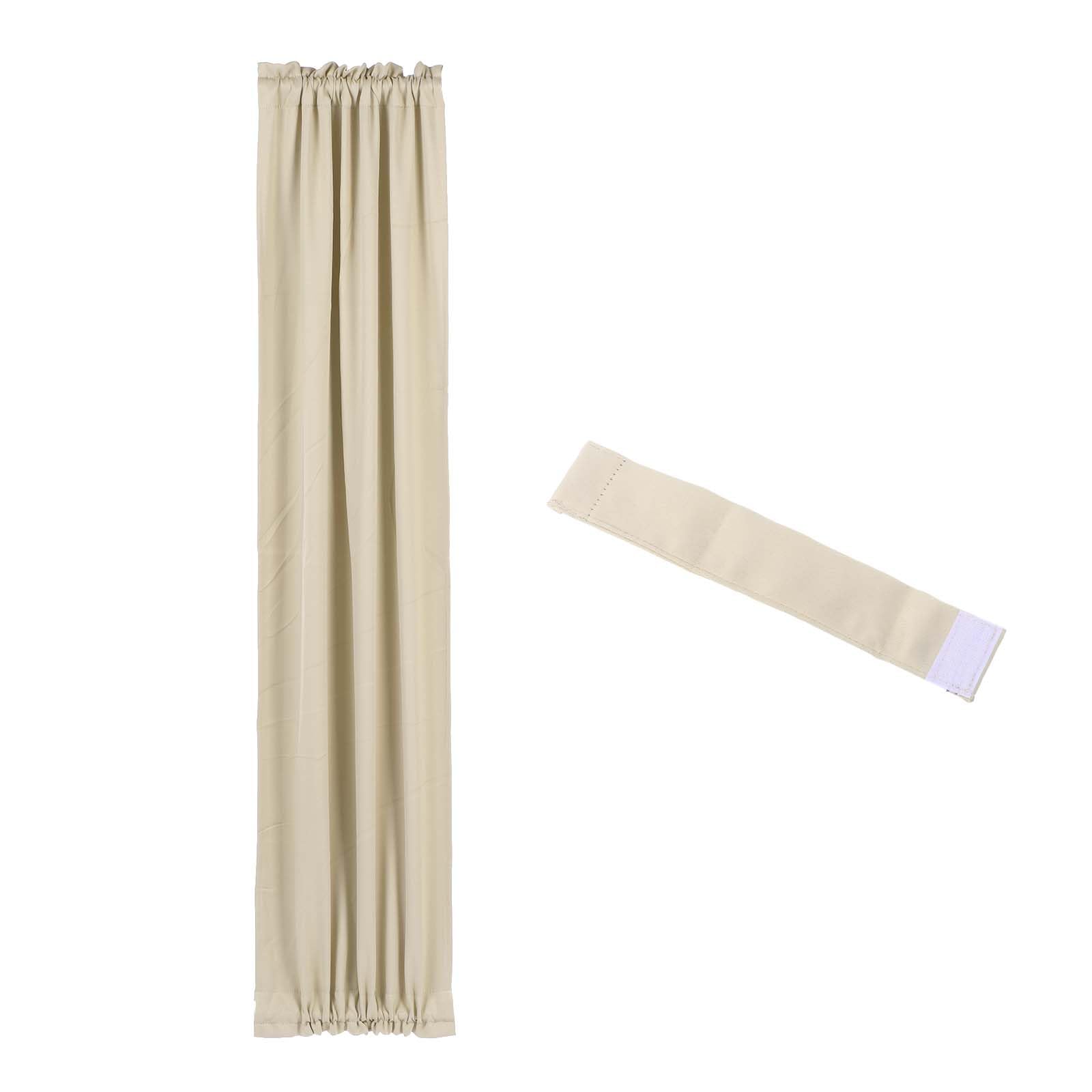 PATIKIL Blackout Door Curtain, 25 Inch W x 72 Inch L French Window Door Half Curtain Thermal Insulated Blackout Shades with Adjustable Tie Back for Kitchen Home, 1 Panel, Beige