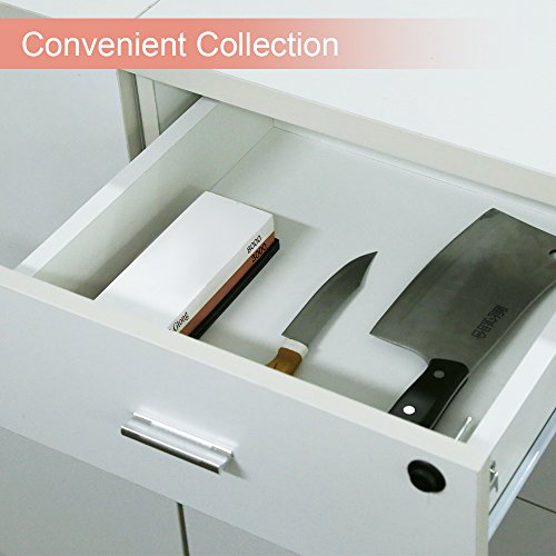 E-Gtong Premium Knife Sharpening Stone Set, 2 Side Grit 3000/8000 Waterstone with Rubber Base, Best Whetstone Sharpener Made with White Corundum for All Kinds of Knives