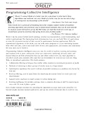 Image de Programming Collective Intelligence: Building Smart Web 2.0 Applications