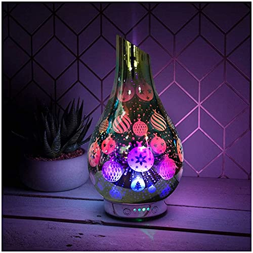 Vase Shaped Desire Humidifier | 3D Silver Christmas Baubles design | 1 Pc