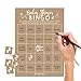 Hadley Designs Hilarious Baby Shower Games Set – 25 Baby Shower Bingo Cards for 25 Guests, Bulk Blank Bingo Squares, Gender Neutral and Fun for Boys & Girls (Rustic)