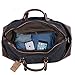Ulgoo Travel Duffel Bag Canvas Bag PU Leather Weekend Bag Overnight (Black)