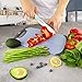 Ceramic Knife Set, Kitchen Knives with Matching Sheath Covers and Cutting Board, Very Sharp Ceramic Chef Knife, 6